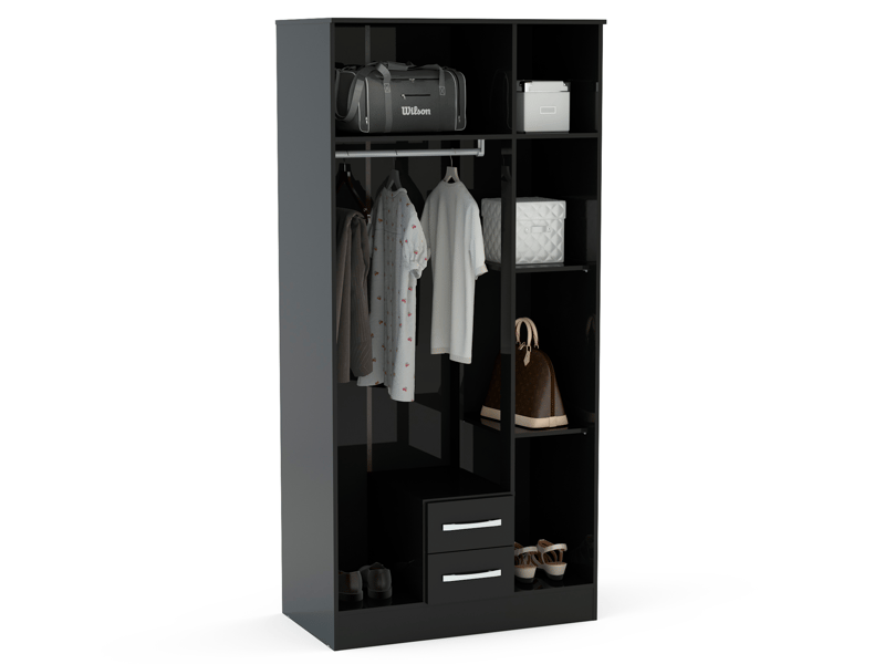 Lynx 3 Door 2 Drawer Wardrobe - image 2