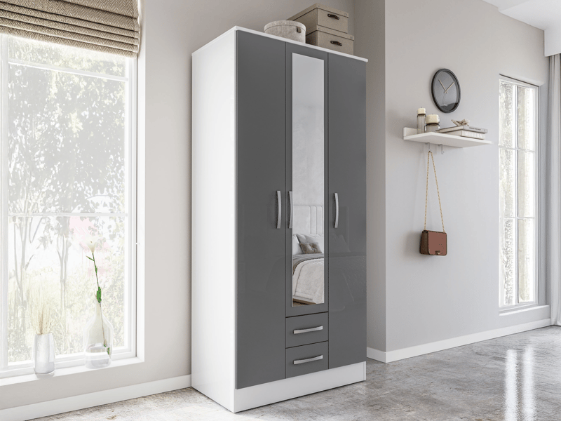 Lynx 3 Door 2 Drawer Wardrobe - image 1