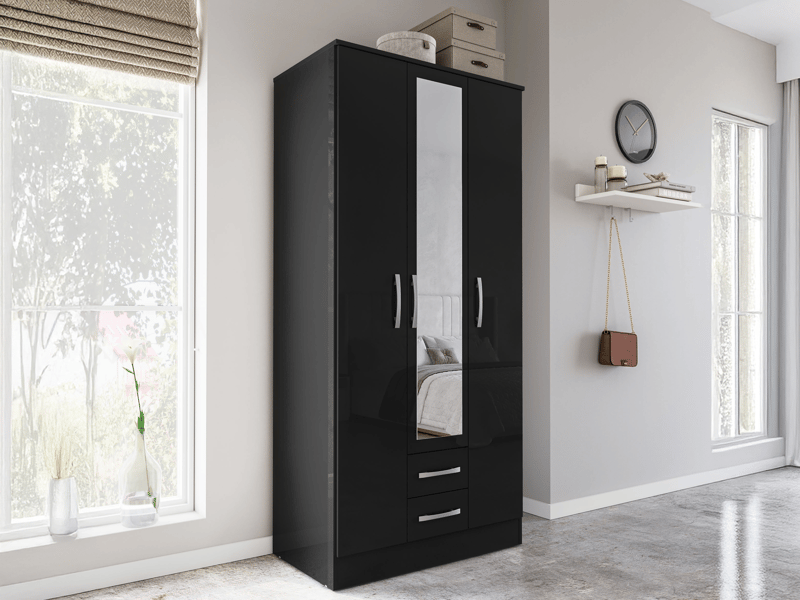 Lynx 3 Door 2 Drawer Wardrobe - image 1