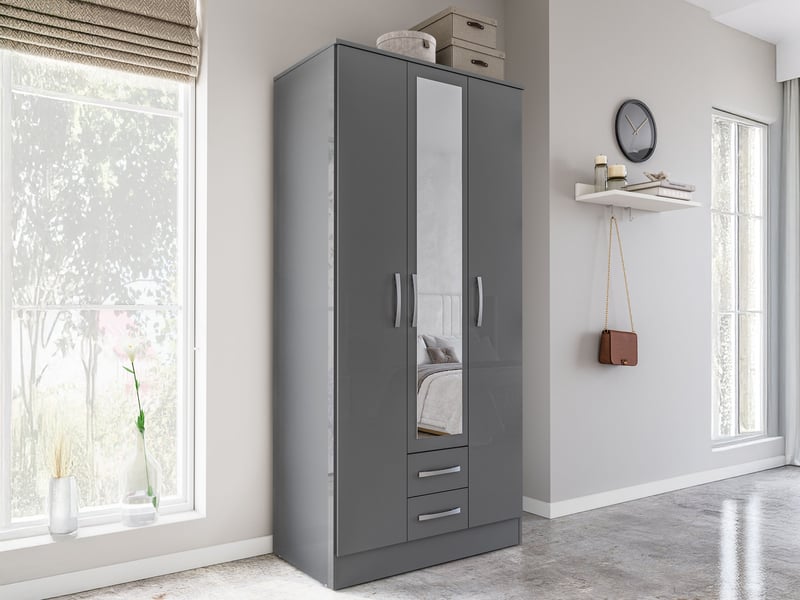 Lynx 3 Door 2 Drawer Wardrobe - image 1
