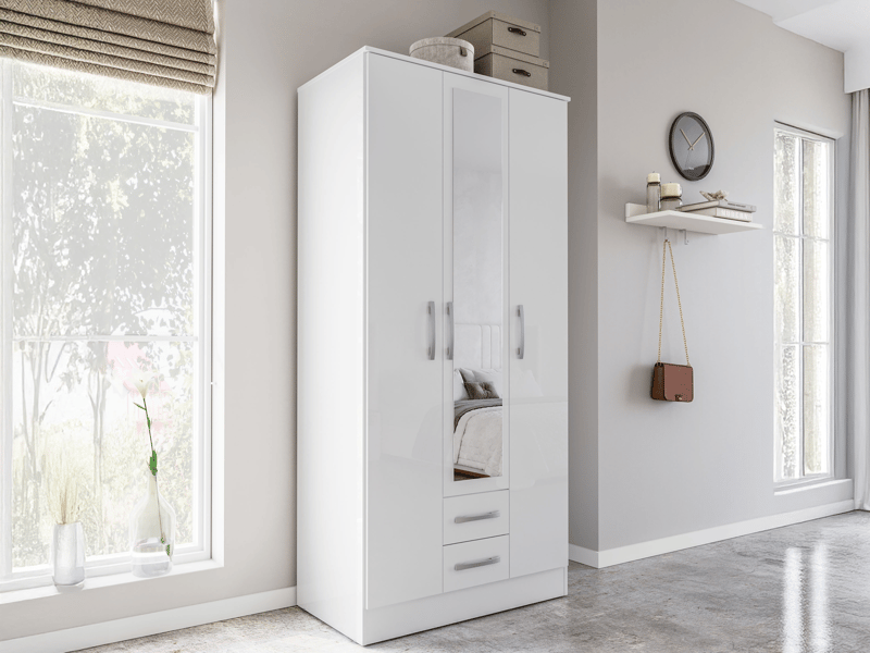 Lynx 3 Door 2 Drawer Wardrobe - image 1