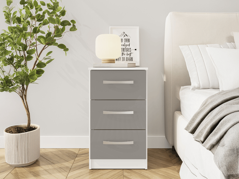 Birlea Lynx 3 Drawer Bedside Bedside Chest - image 1