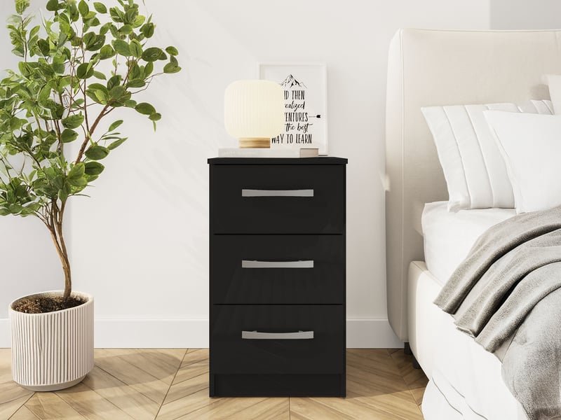 Lynx 3 Drawer Bedside - image 1