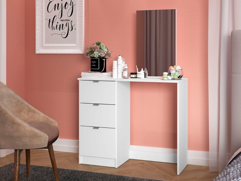 Madison 3 Drawer Dressing Table & Mirror - image 1