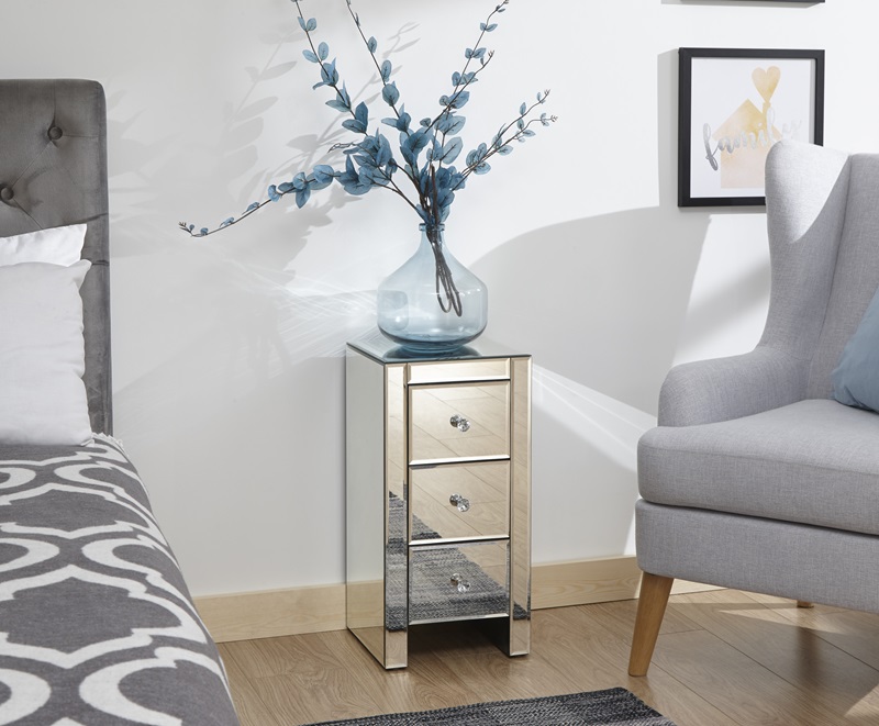 Mirrored 3 Drawer Slim Chest - image 1