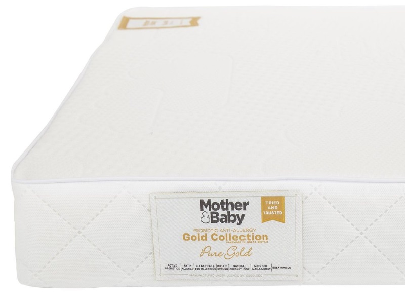 Mother&Baby Pure Gold Anti-Allergy Coir Pocket Sprung Cot Mattress - image 2