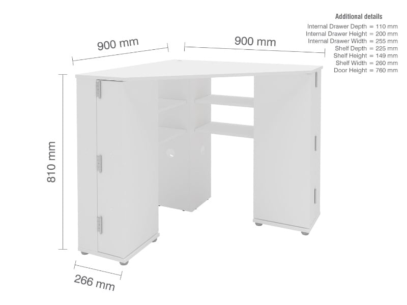 Olivia Corner Dressing Table - image 4