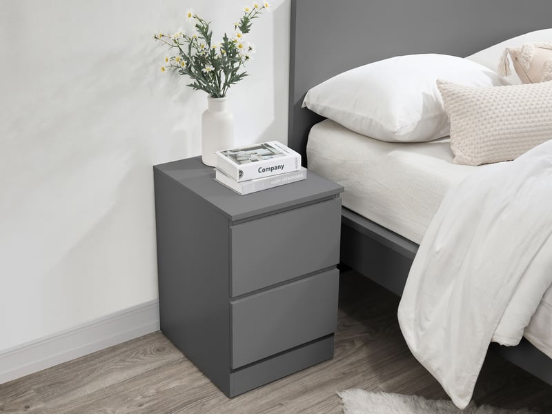 Oslo 2 Drawer Bedside - image 2