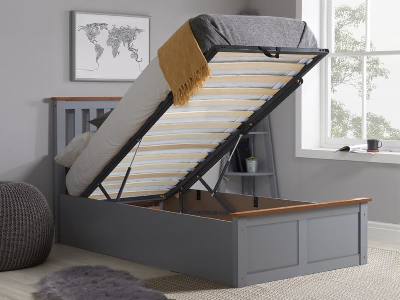 Birlea Phoenix Ottoman Stone Grey Ottoman Bed - image 1