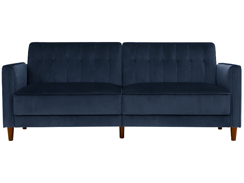 Pin Tufted Velvet Transitional Sofa Bed - image 2