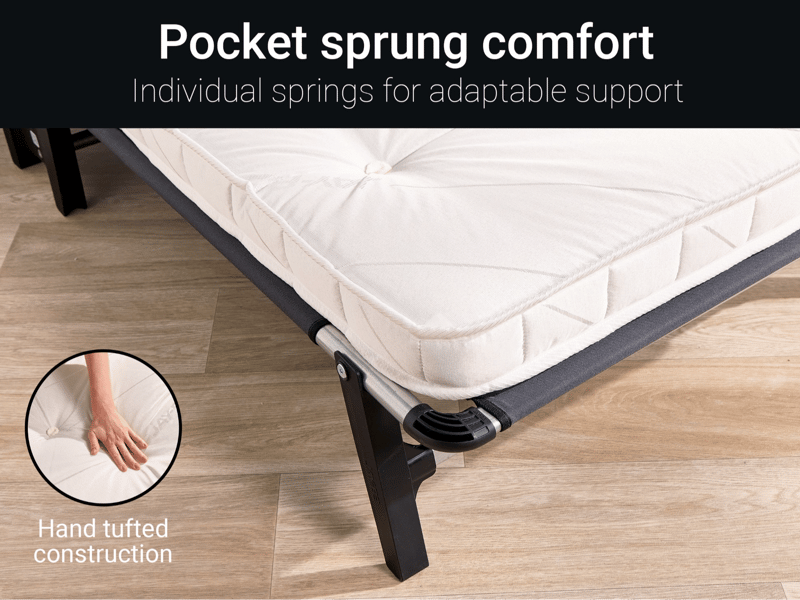Quick Folding Bed with Pocket Sprung Mattress - image 5