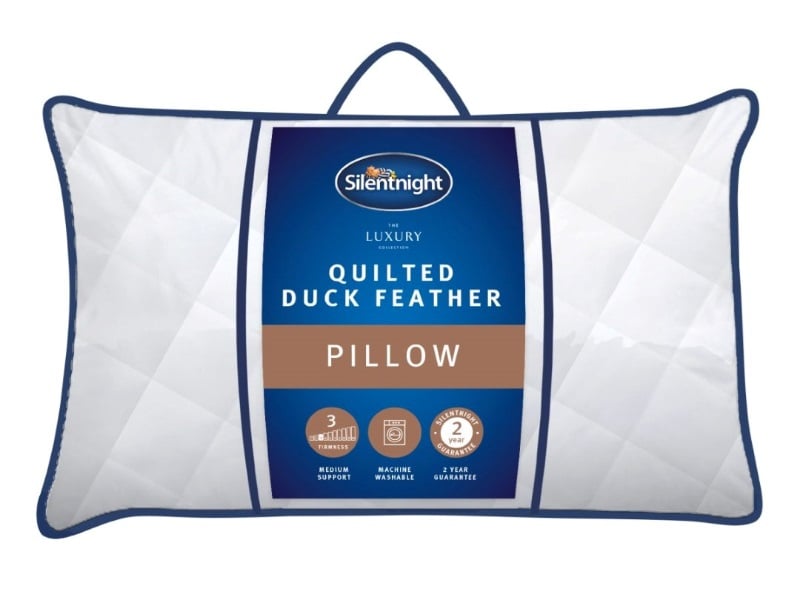 Quilted Duck Feather Pillow - image 1