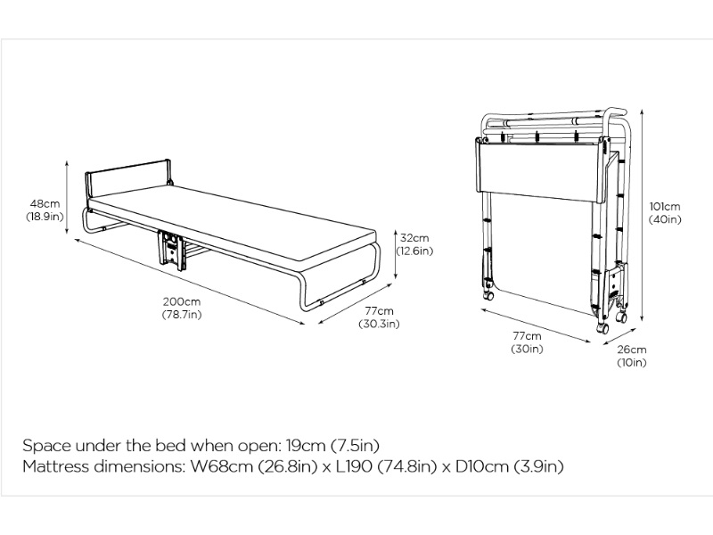 Revolution Folding Bed with Memory e-Fibre Mattress - image 5