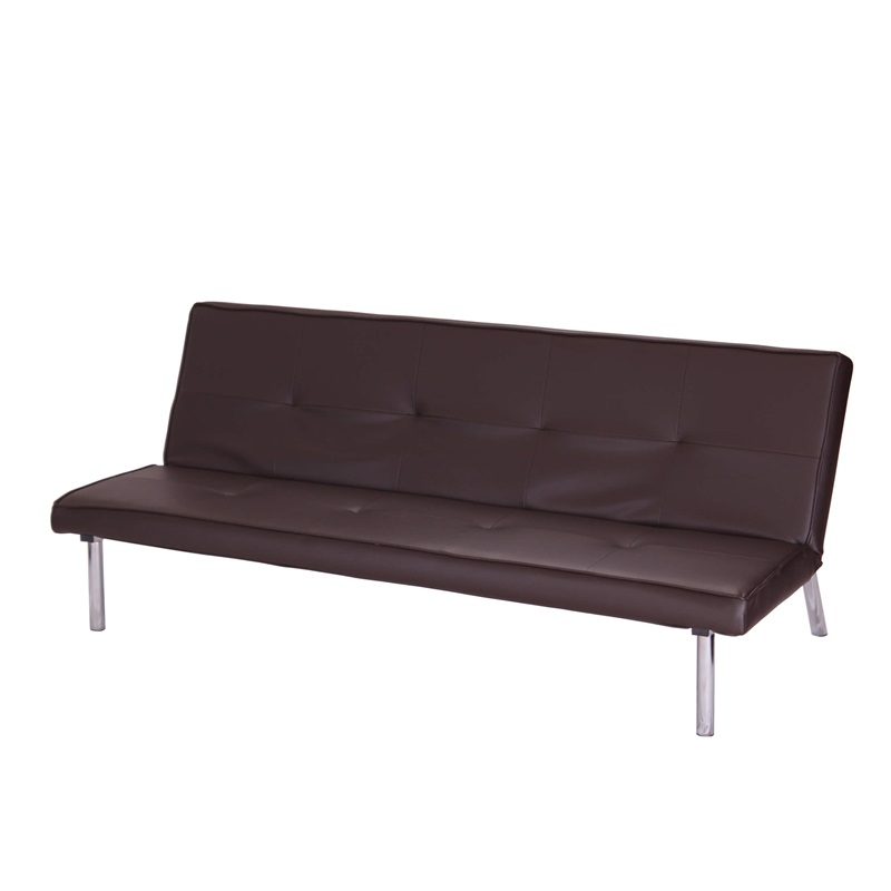 Seattle Faux Leather Sofa Bed in Brown - image 1