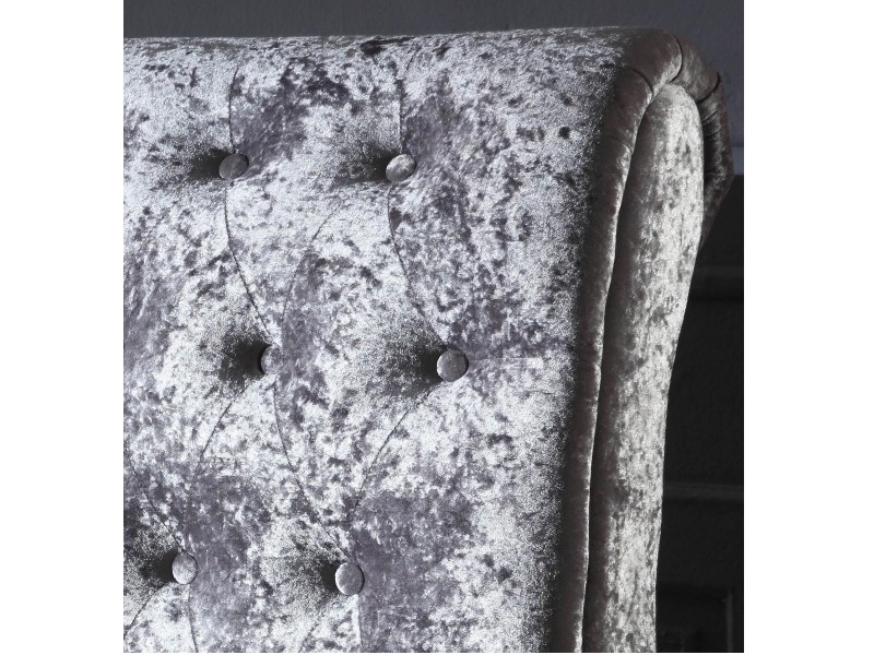 Serenity Crushed Velvet Bed in Silver - image 2