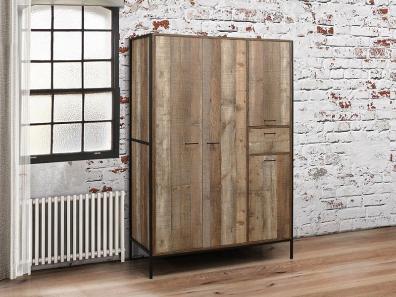 Urban 4 Door Rustic Wardrobe - image 1