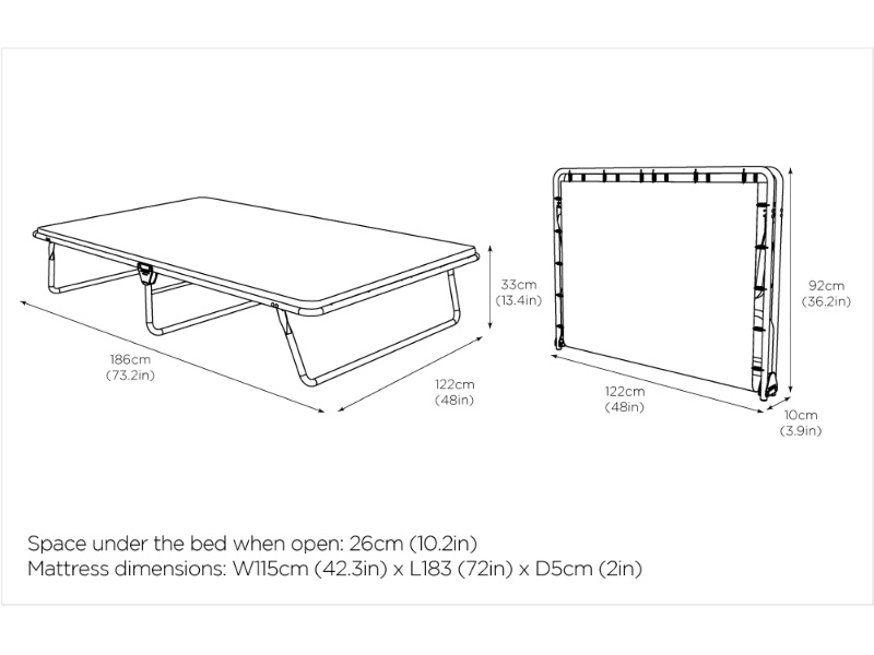 Value Folding Bed with Rebound e-Fibre Mattress - image 8
