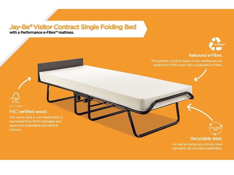 Visitor Contract Automatic Folding Bed with Performance e-Fibre Mattress - image 4
