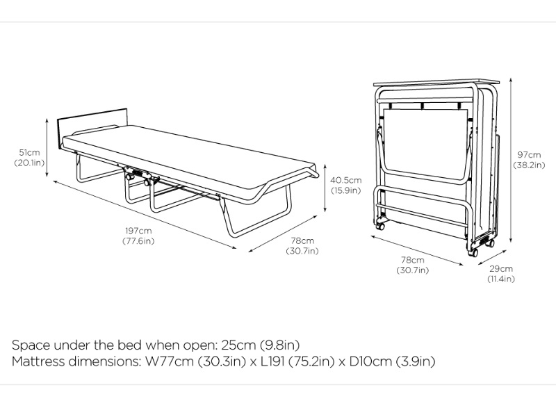 Visitor Contract Automatic Folding Bed with Performance e-Fibre Mattress - image 5