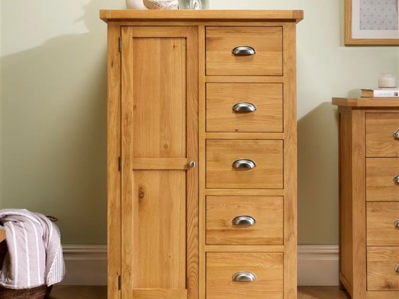 Woburn 1 Door 5 Drawer Wardrobe Oak - image 2