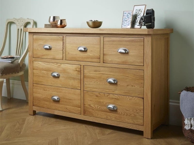 Woburn 4 and 3 Drawer Chest Oak - image 1