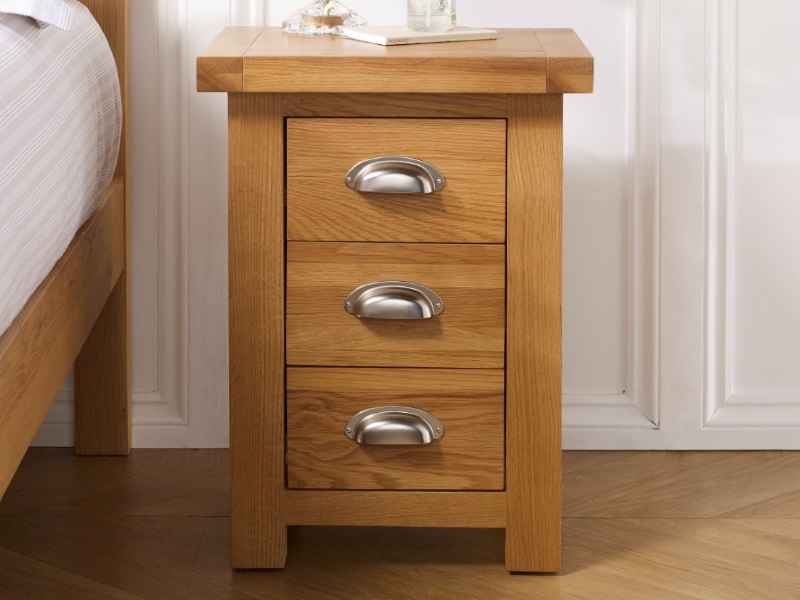 Woburn Small 3 Drawer Bedside Oak - image 2