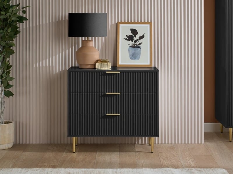 Zara 3 Drawer Fluted Chest - image 1
