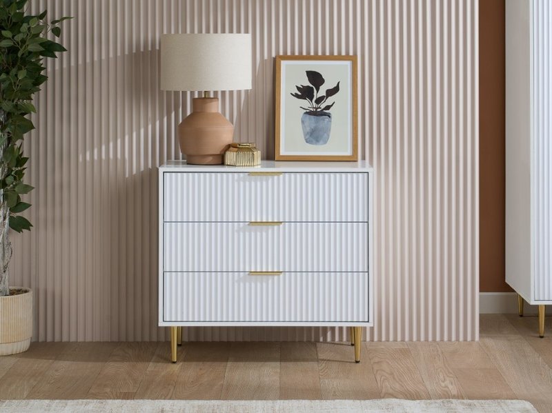 Birlea Zara 3 Drawer Fluted Chest Drawer Chest - image 1