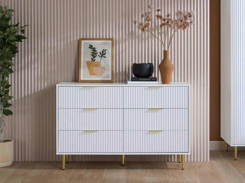 Birlea Zara 6 Drawer Fluted Chest Drawer Chest - image 1