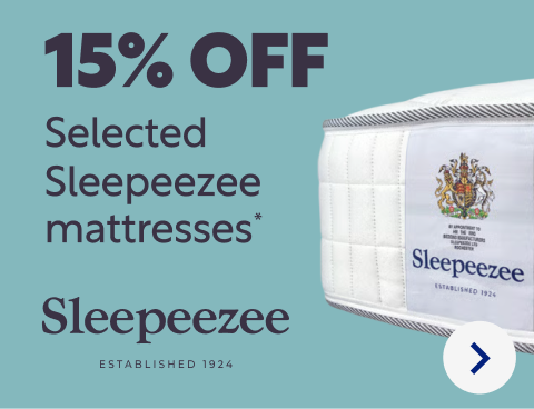 15% off selected Sleepeezee mattresses