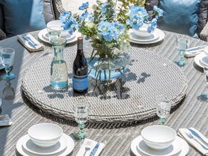 Heritage Rattan Lazy Susan - 90cm - White Wash