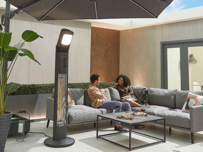 Nova Outdoor Living Helios Apollo 3kW Free Standing Electric Patio Heater  at Mattressman