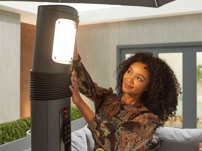 Nova Outdoor Living Helios Apollo 3kW Free Standing Electric Patio Heater  at Mattressman