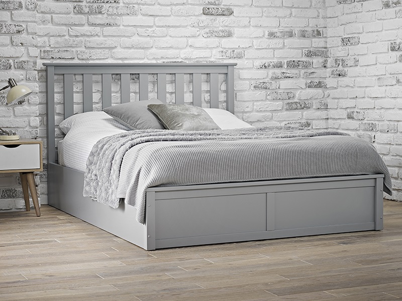 LPD Furniture Oxford Grey Ottoman King Size Ottoman Bed thumbnail