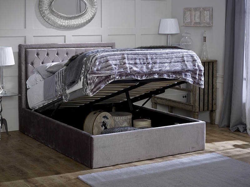 Rhea Silver Ottoman