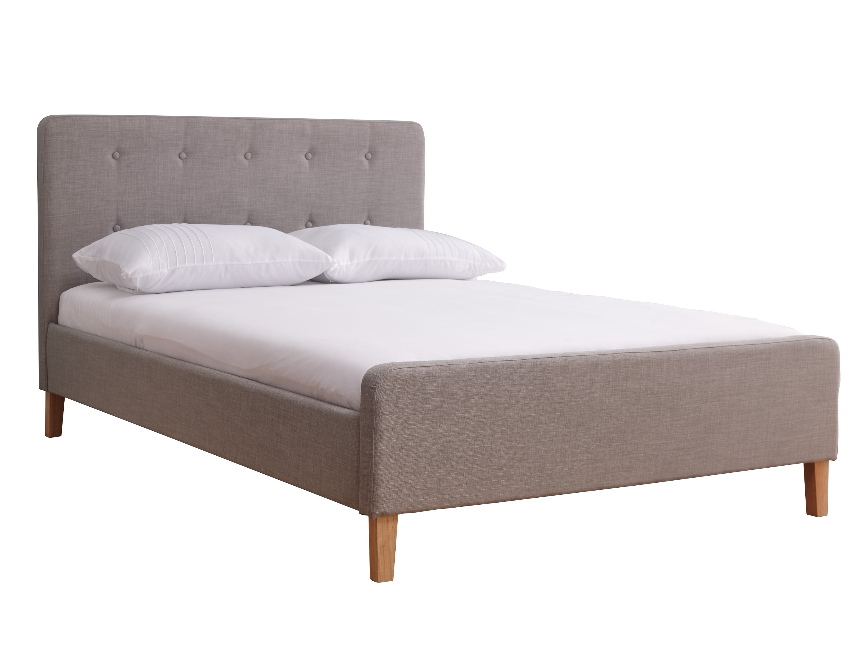 GFW Ashbourne Light Grey Fabric Bed at Mattressman