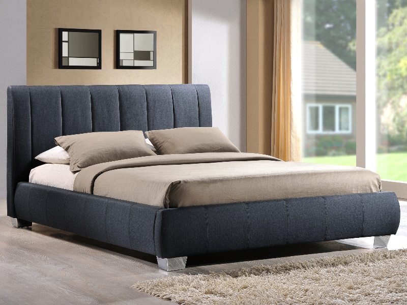 Time Living Braunston Double Grey Fabric Bed thumbnail
