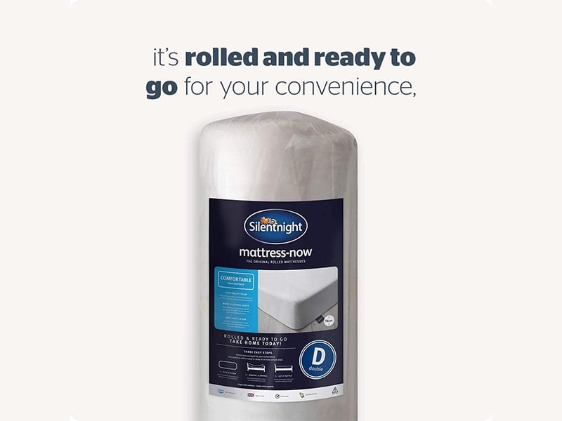 Silentnight memory foam rolled store double mattress
