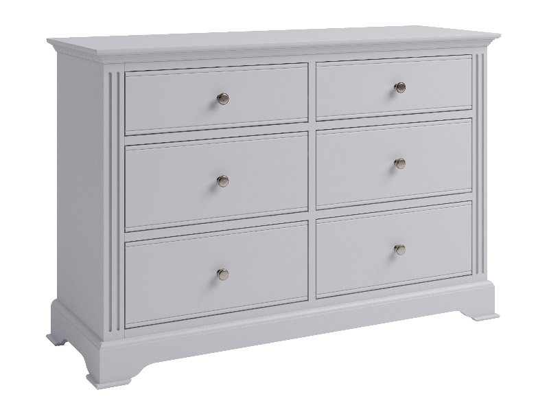 Furniture Express Dixie 6 Drawer Chest Grey at Mattressman