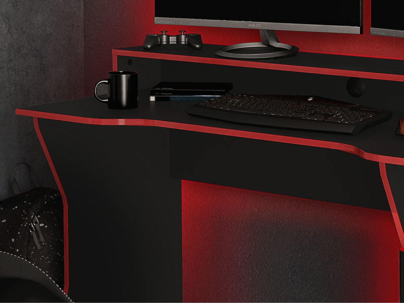 Lancaster home gaming desk shop & chair set