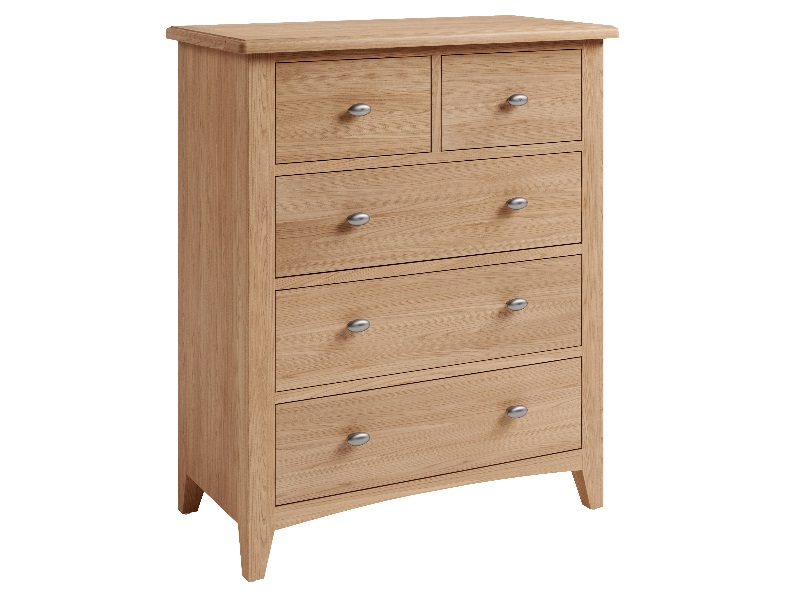 Furniture Express Gao 2 Over 3 Chest Light Oak Bedside Chest thumbnail