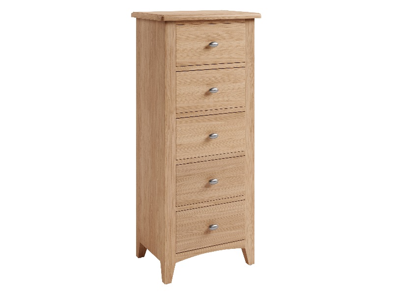 Furniture Express Gao 5 Drawer Narrow Chest Drawer Chest at Mattressman
