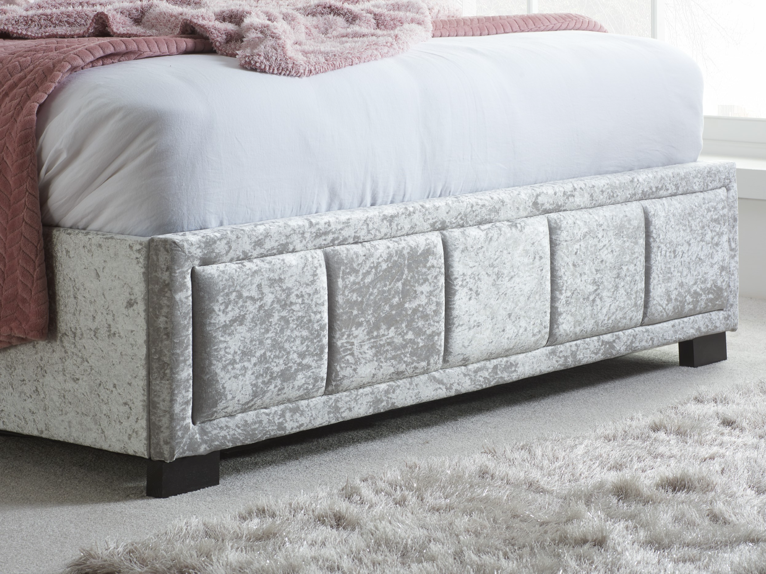 Steel online velvet bed