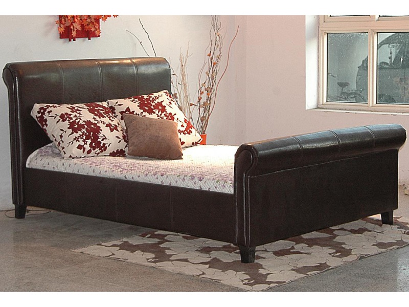 Heartlands Furniture Henley PU Faux Leather Bed at Mattressman