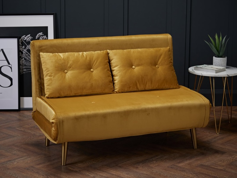 LPD Furniture Madison Sofa bed Mustard Sofa Bed thumbnail