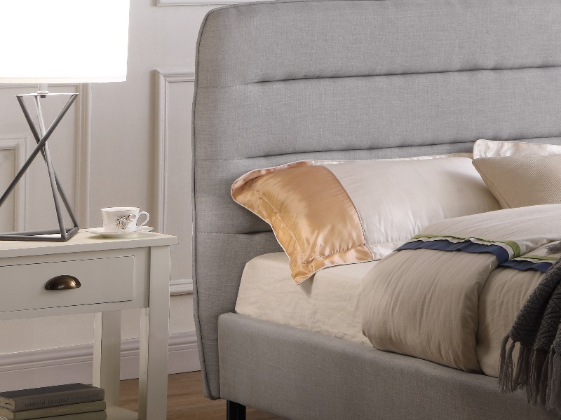 Heartlands Furniture Malibu Velvet Bed Light Grey at Mattressman