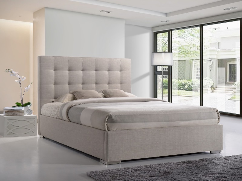Time Living Nevada King Size Sand Fabric Bed thumbnail