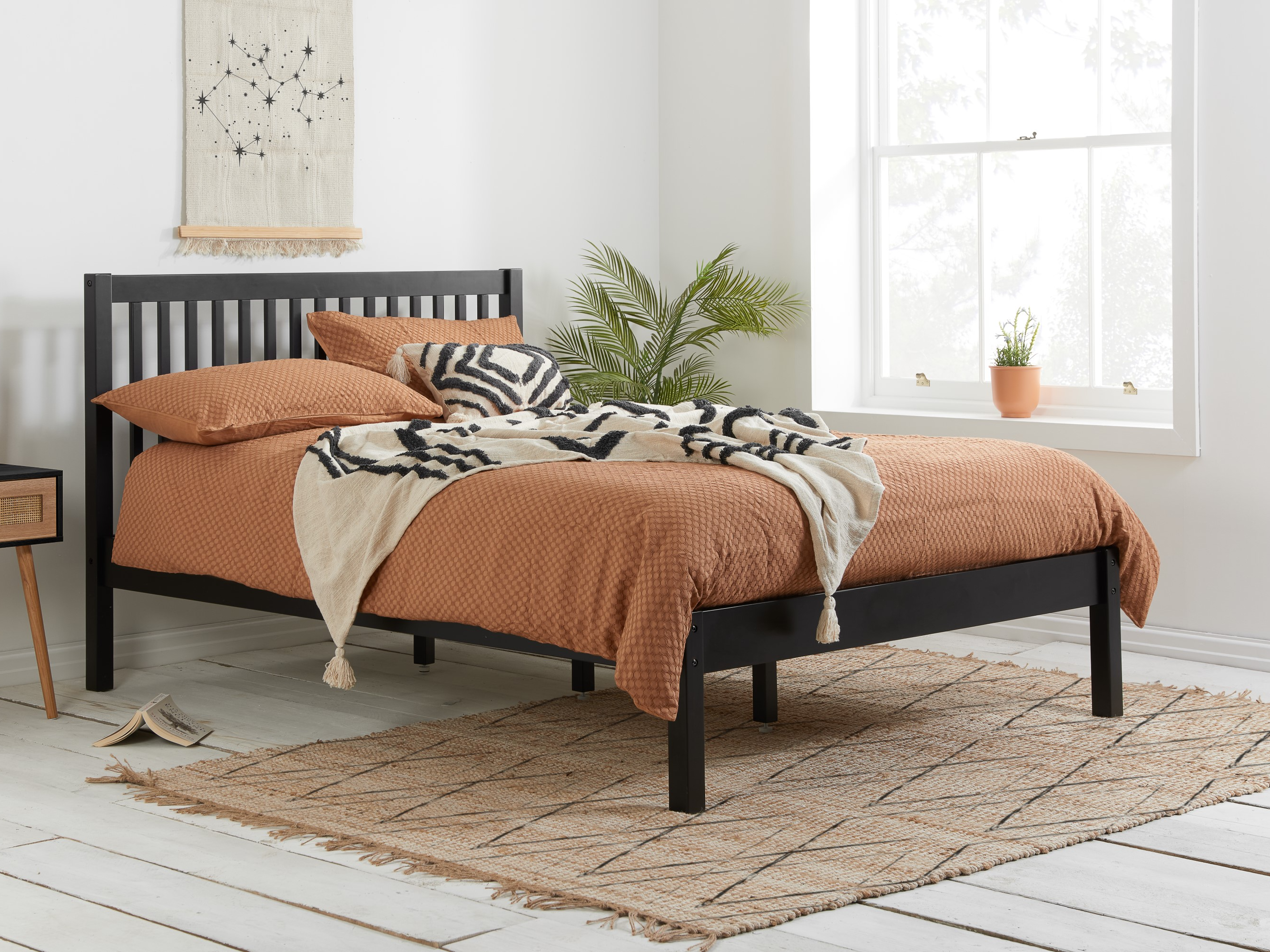 Wooden steel bed discount
