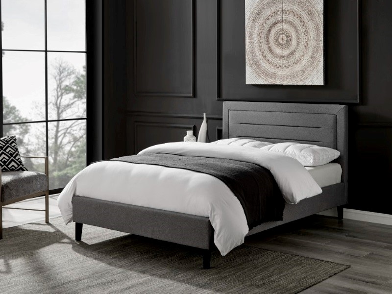 Limelight Picard King Size Grey Fabric Bed thumbnail