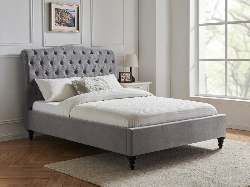 Click to view product details and reviews for Limelight Rosa King Size Light Grey Fabric Bed. Click to view product details and reviews for Limelight Rosa King Size Light Grey Fabric Bed.